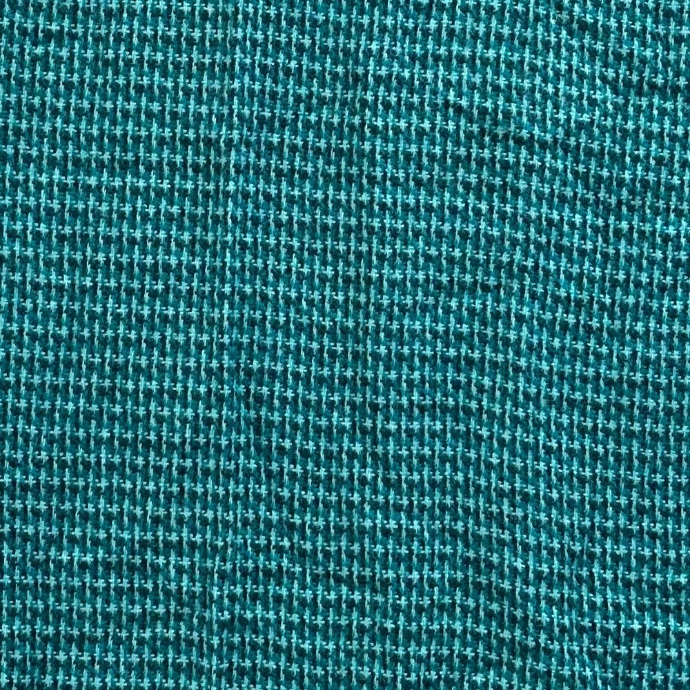 Land’s End NWT Teal Aqua Turquoise Checked Woven Scarf. Soft & Lightweight Blue - Picture 5 of 16